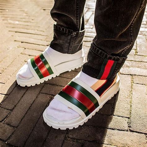 mens gucci slides best pricing new|gucci slides men stockx.